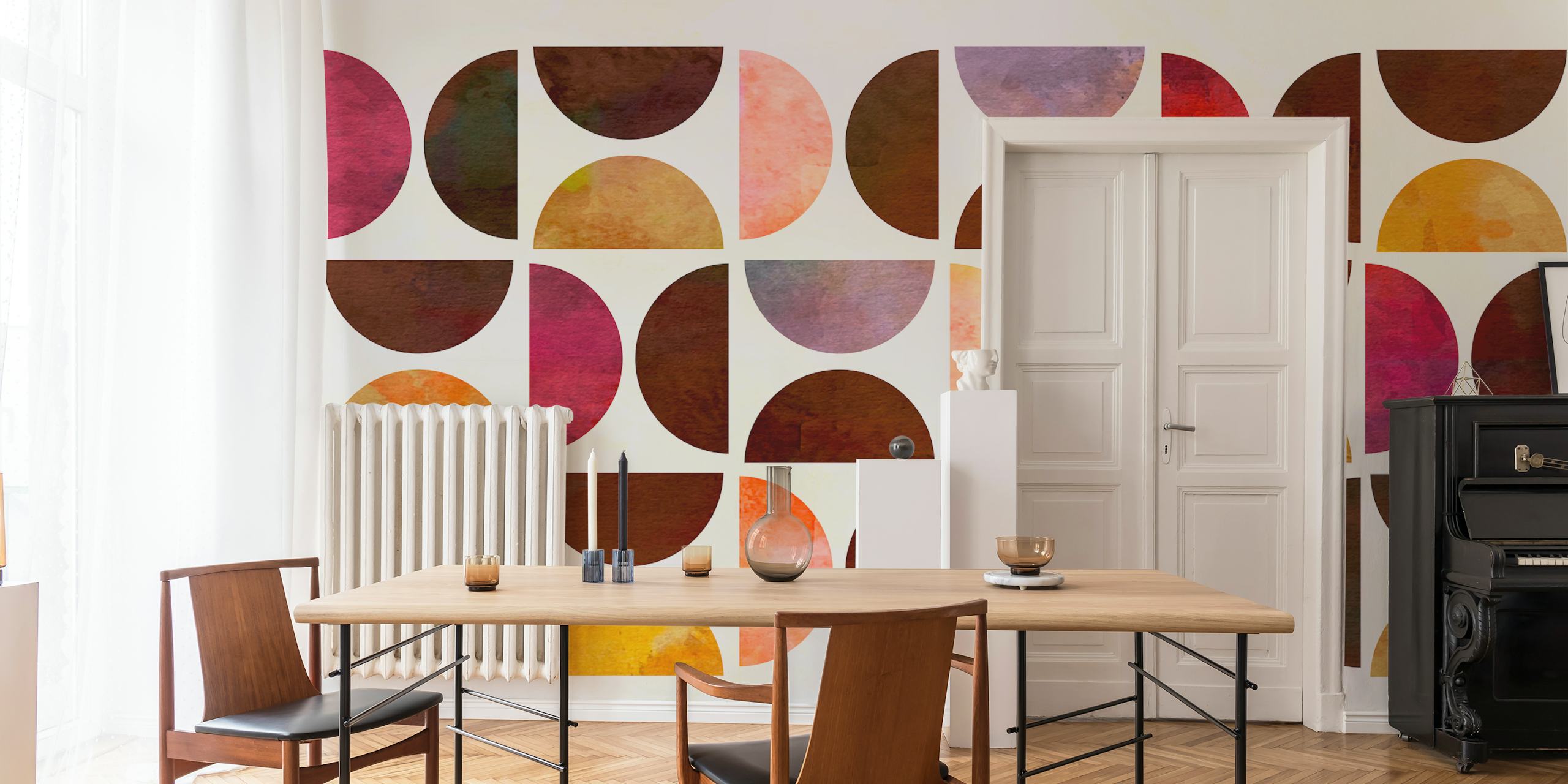 Mid Century Modern Bauhaus Cutouts σχέδιο ταπετσαρίας