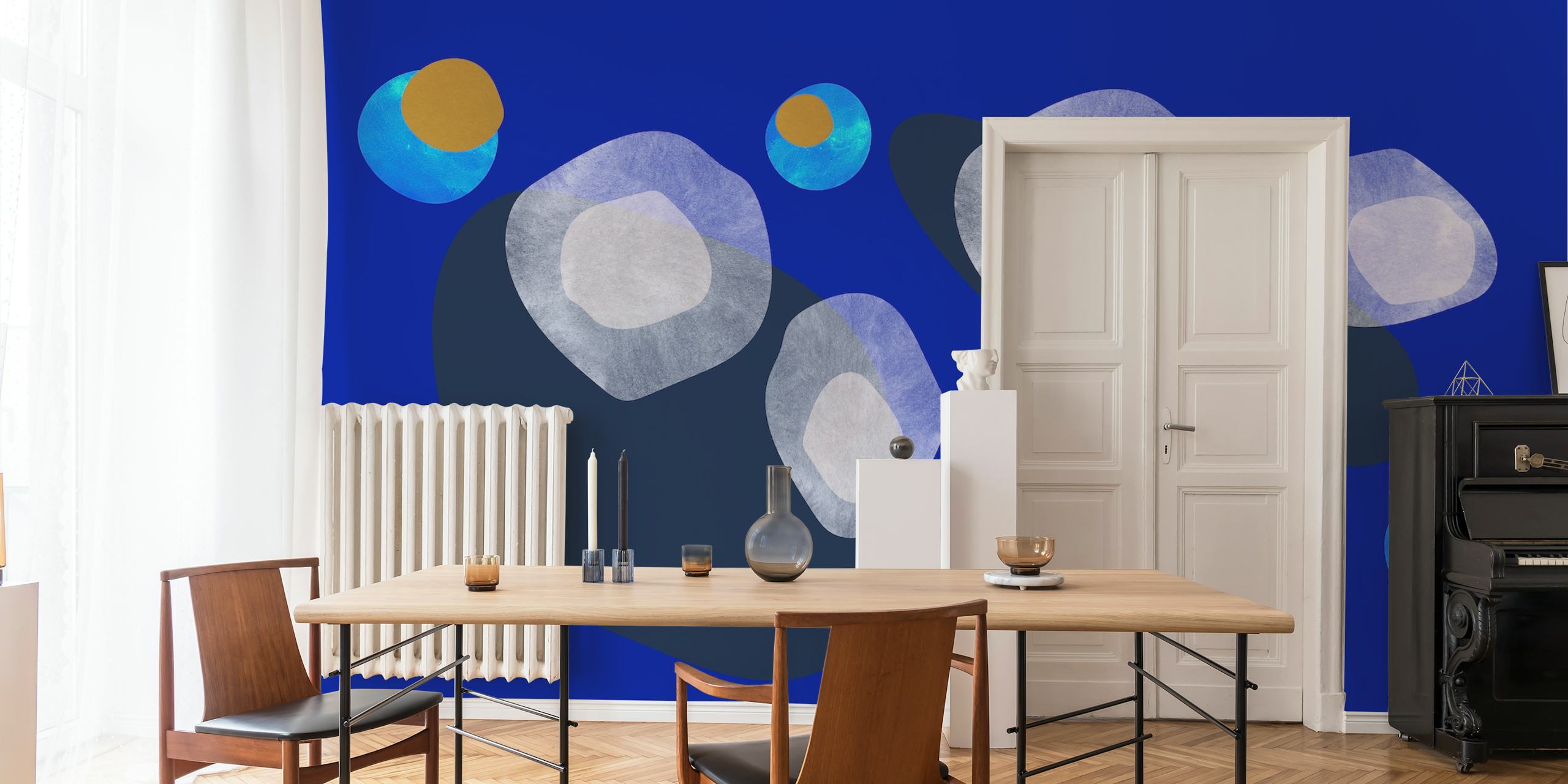 Oceania Rounds Tapete in einem Raum angezeigt