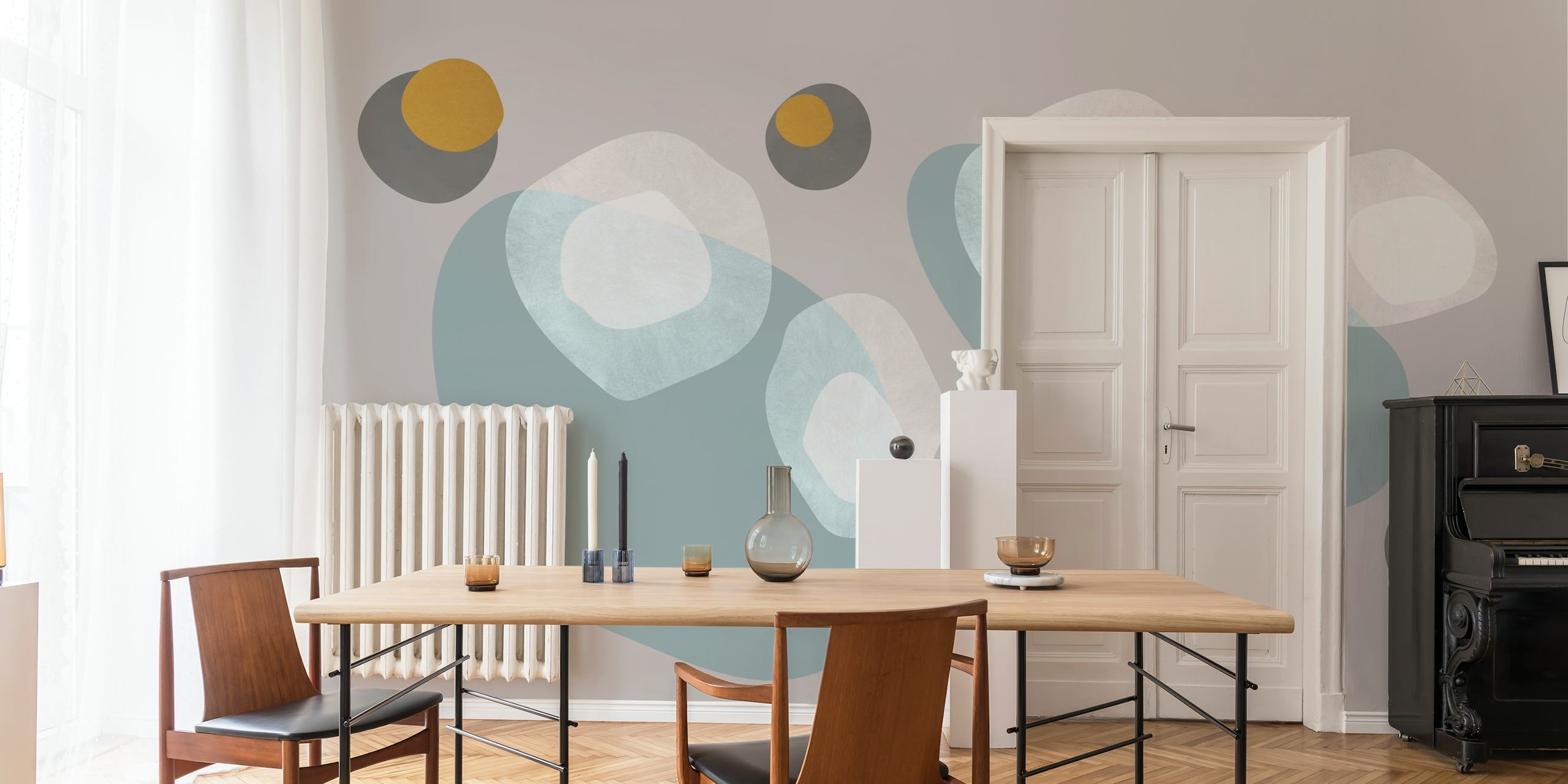 Tapeta Oceania Round w stylowym pokoju