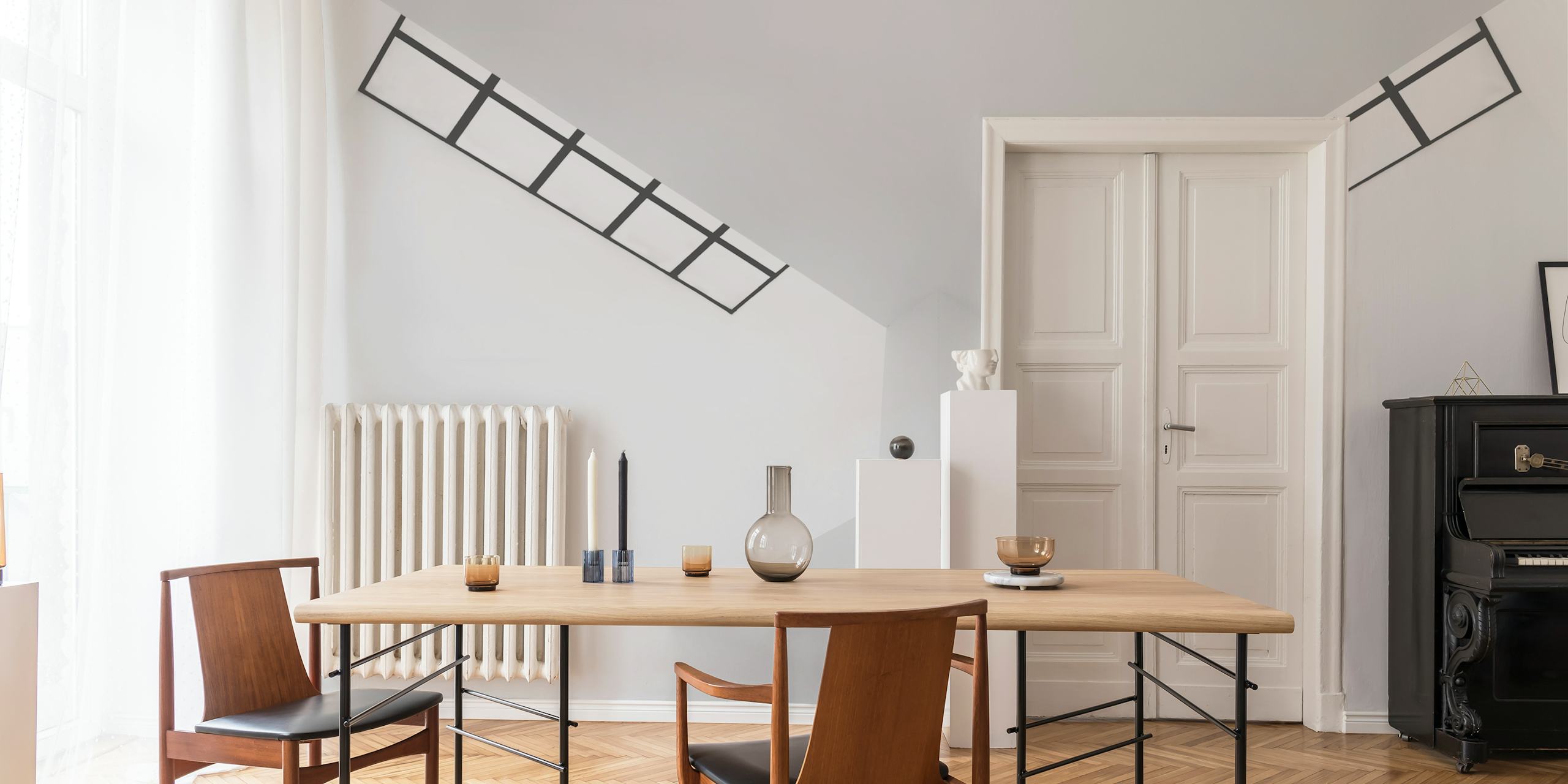 Minimalist wallpaper with architectural pattern