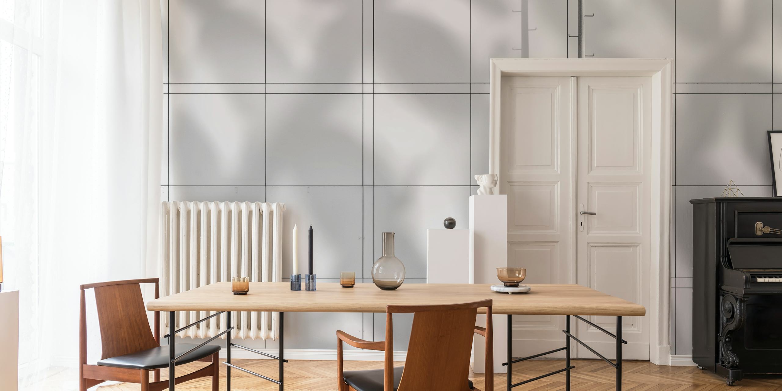 Dancing shadows wallpaper in a room setting