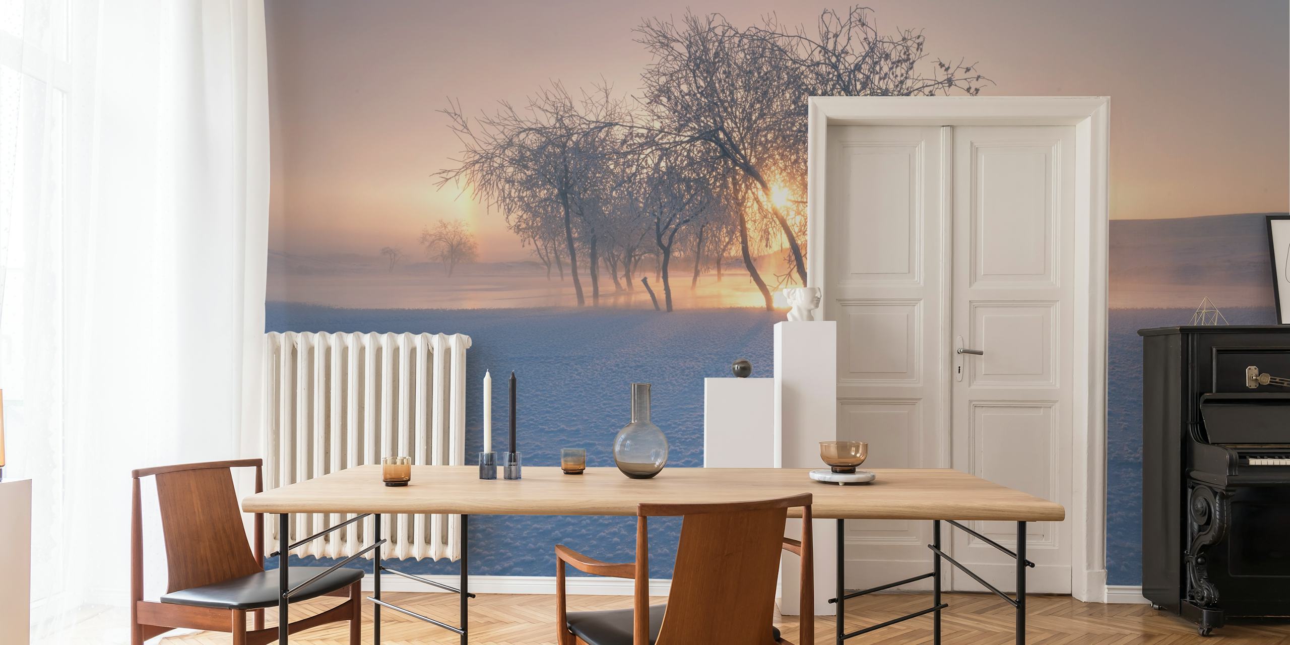 Swan Lake wallpaper in a serene setting