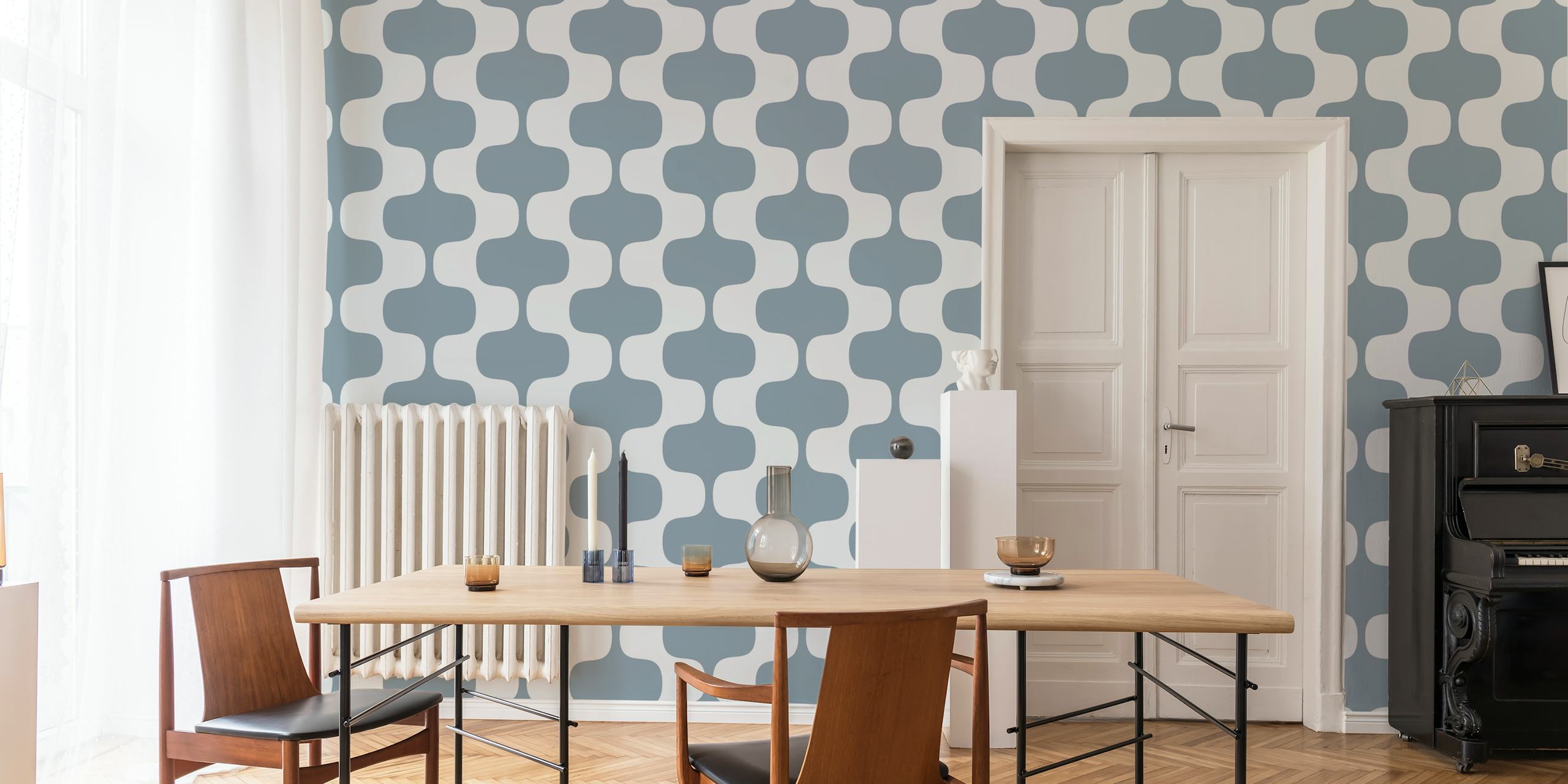 Scandinavian Space Stripes papier peint dans une pièce