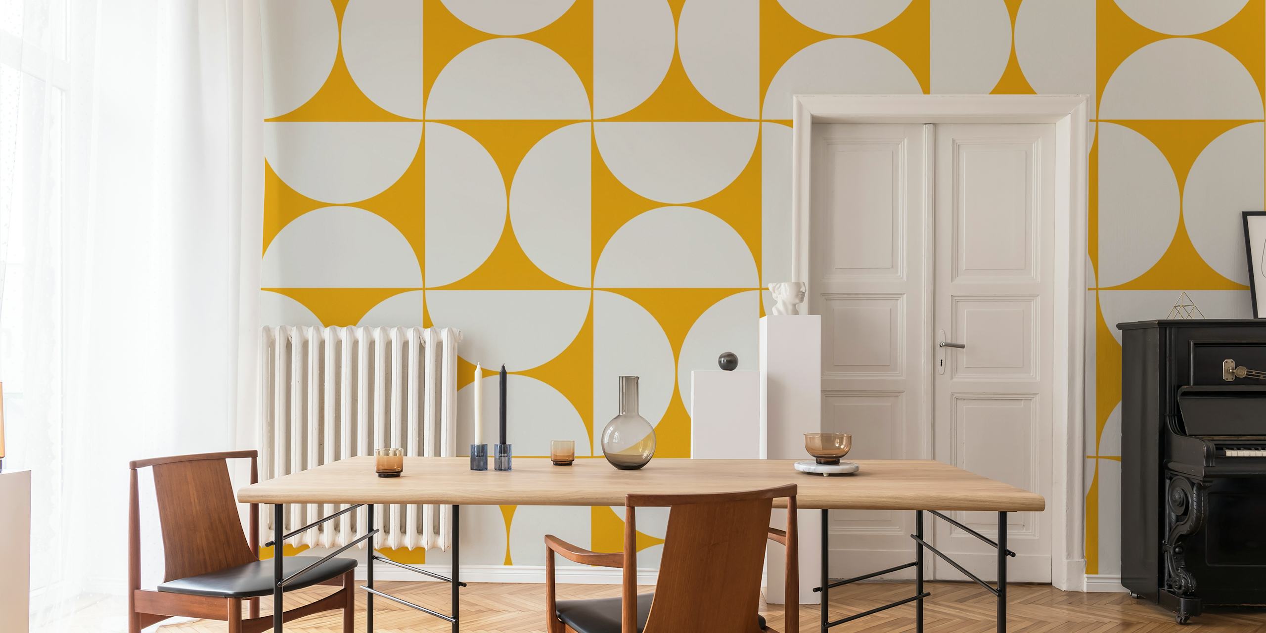 Mid-Century Modern Pattern No17 tapetti huoneessa