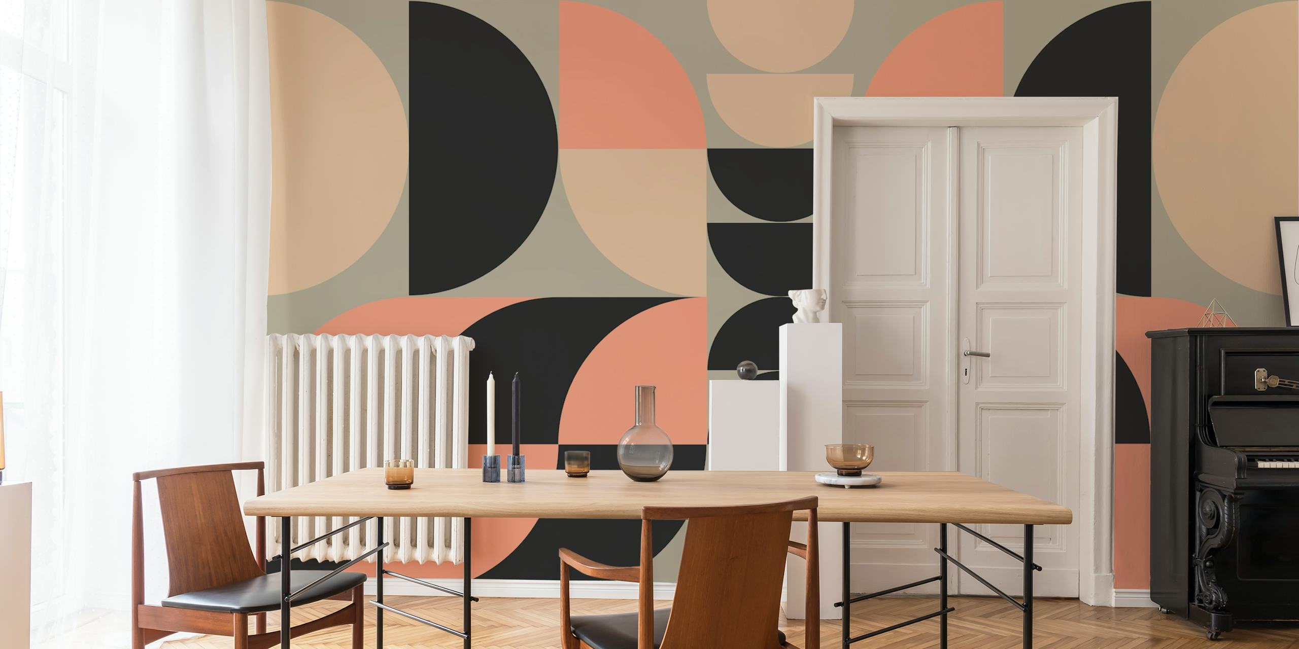 Geometric Light Bauhaus Geo wallpaper in a room