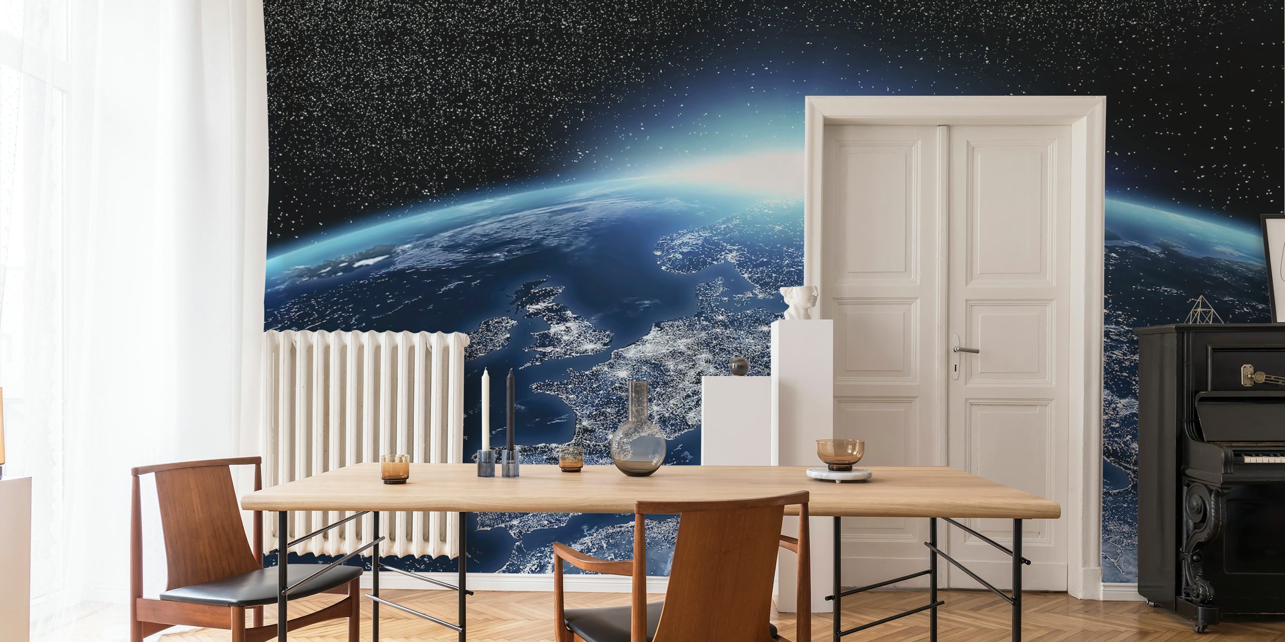 tapeta Europe City Lights w pokoju