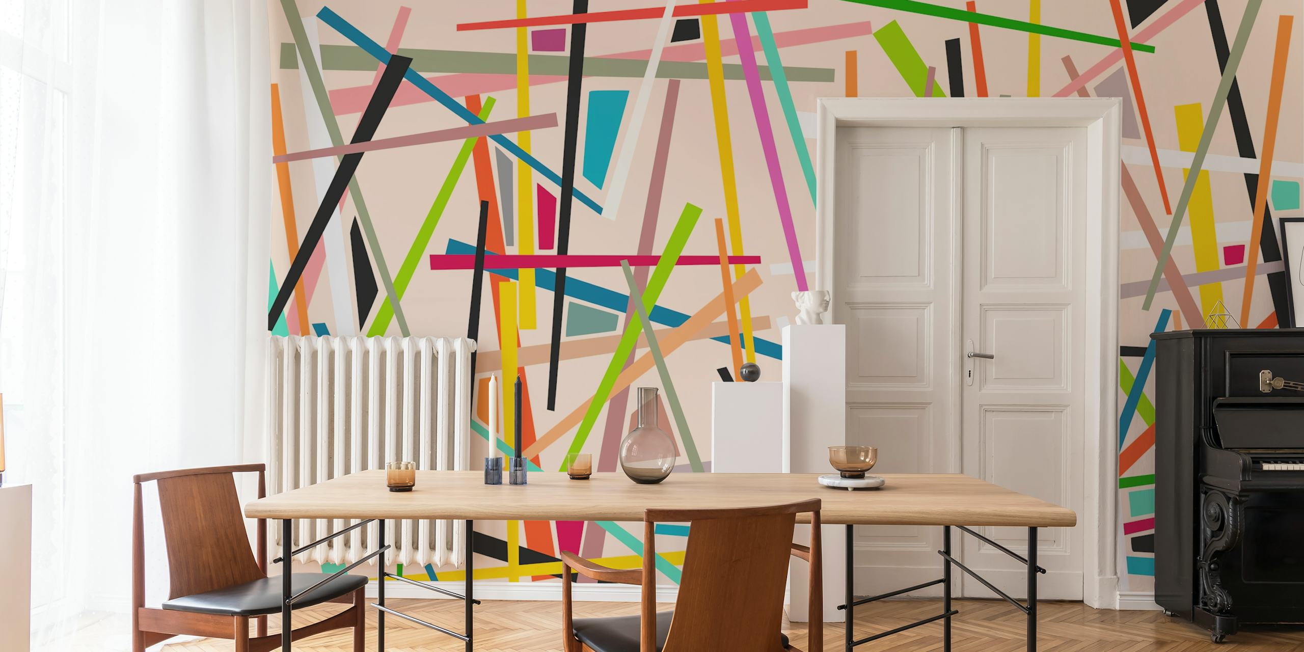 Intertwined 5 papier peint coloré dans une pièce