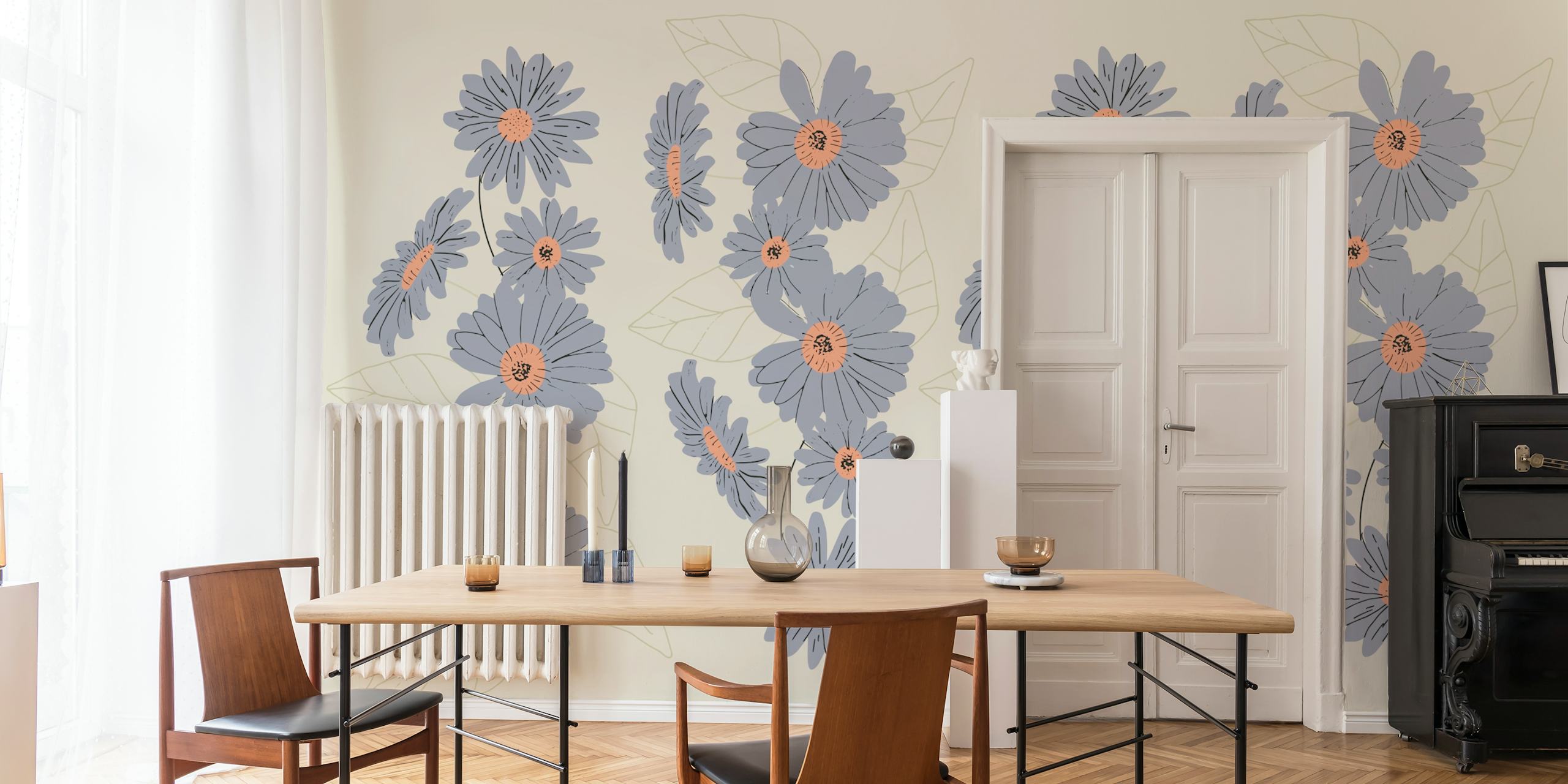 tapeta Daisy Flower Cascade u sobi