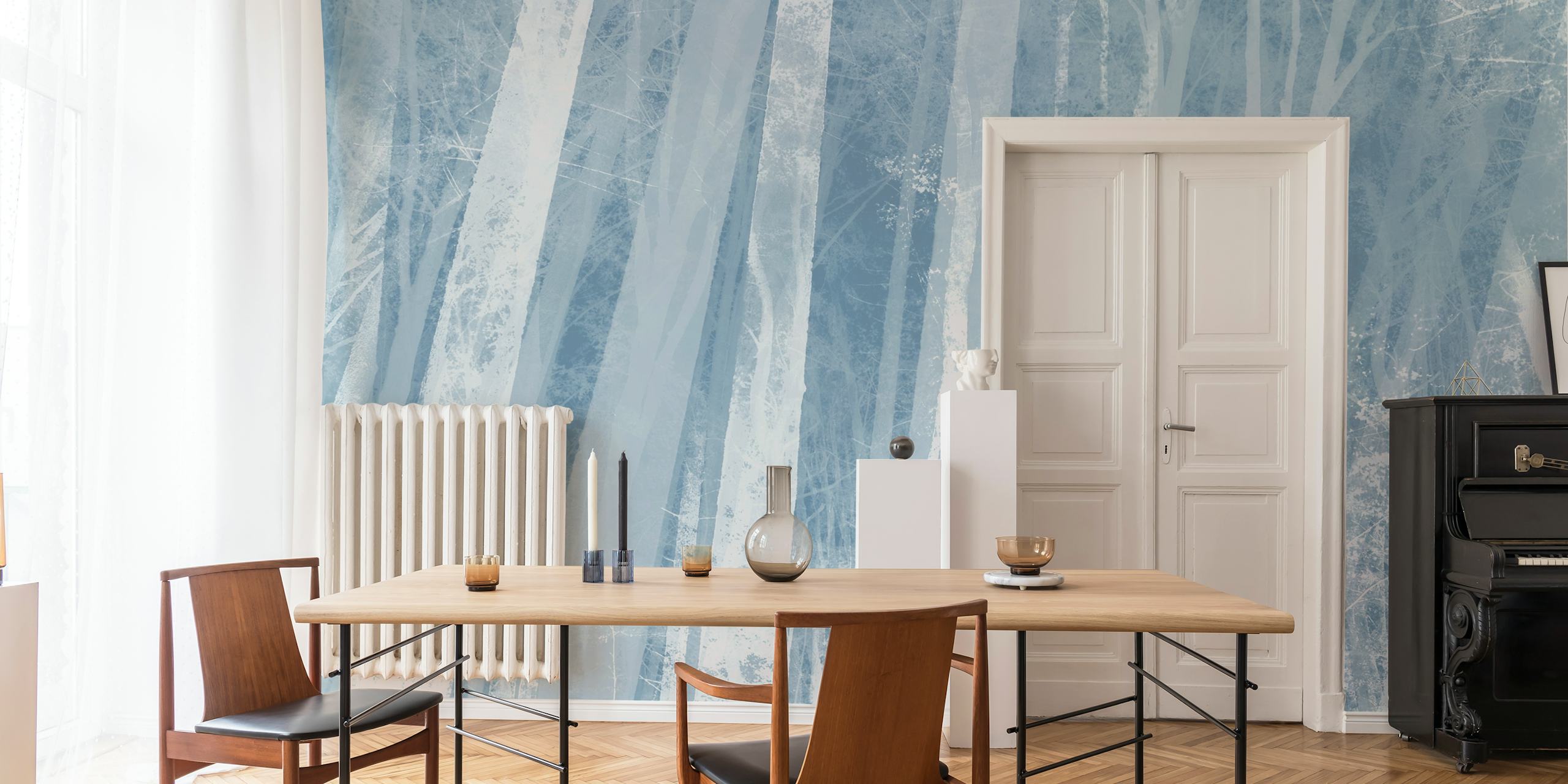 Mystic Frozen Woods wallpaper in a room