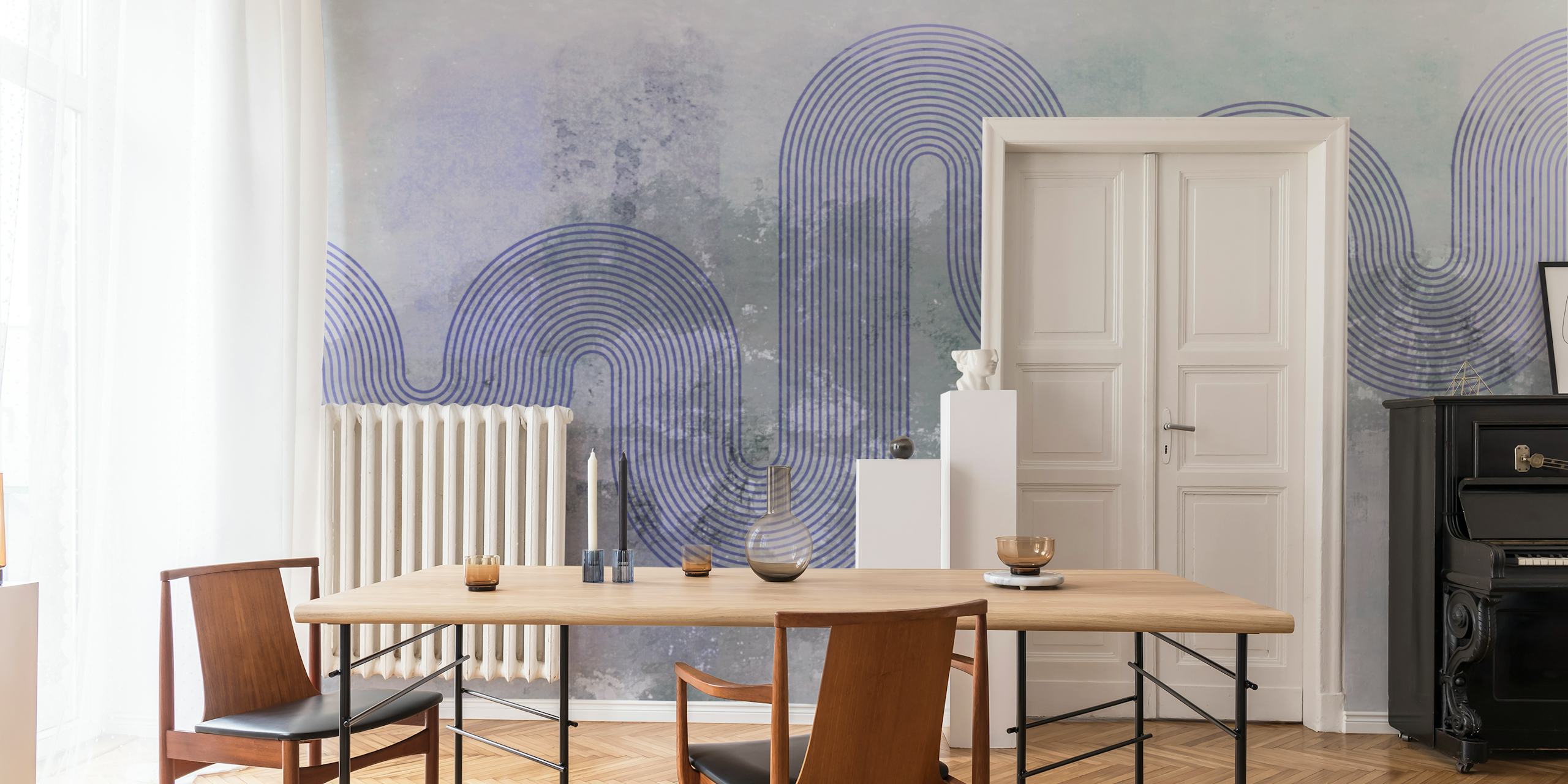 Urban Wave Fantasy wallpaper in a room