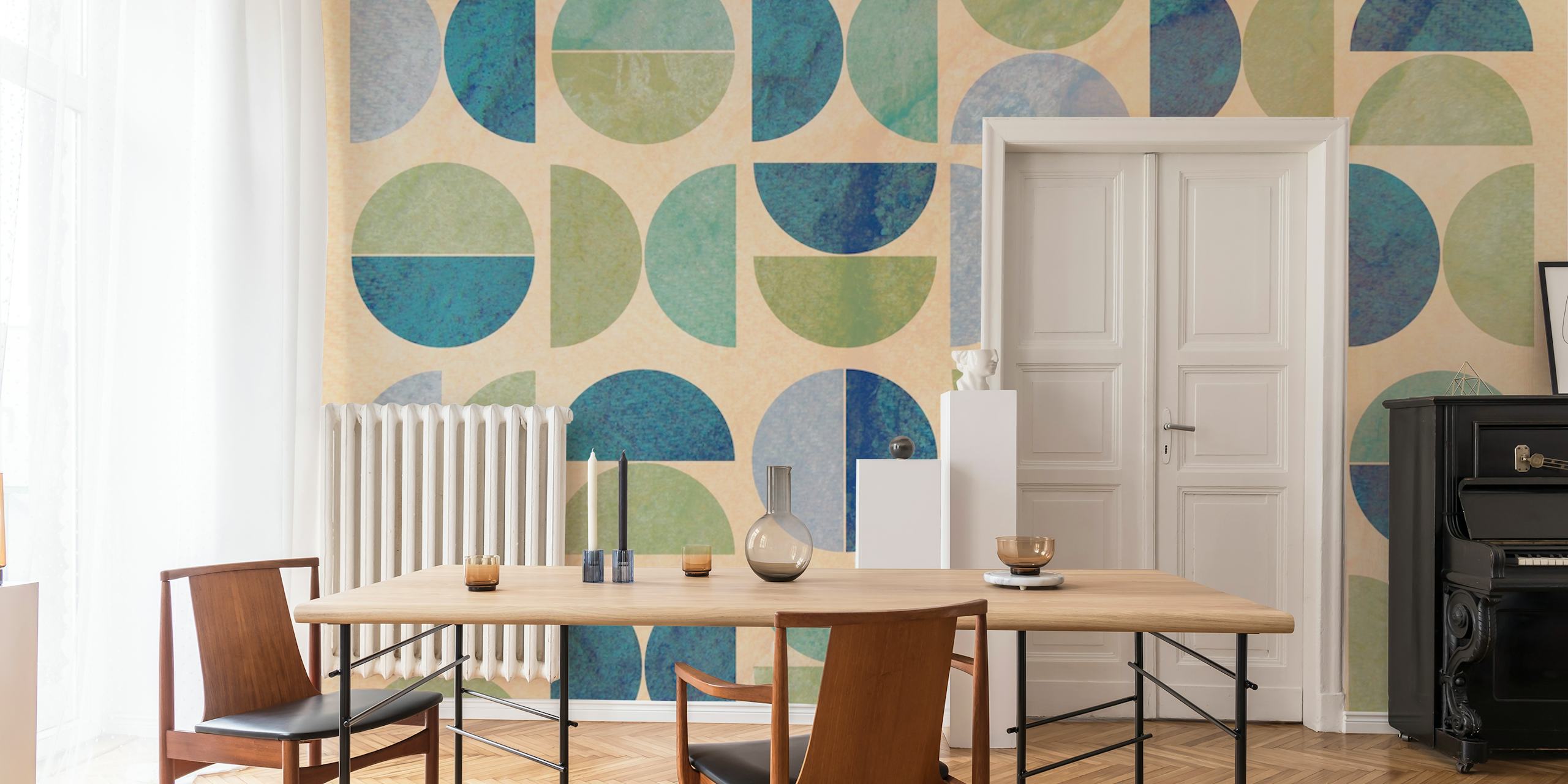 Vintage geometric decor tapetdesign