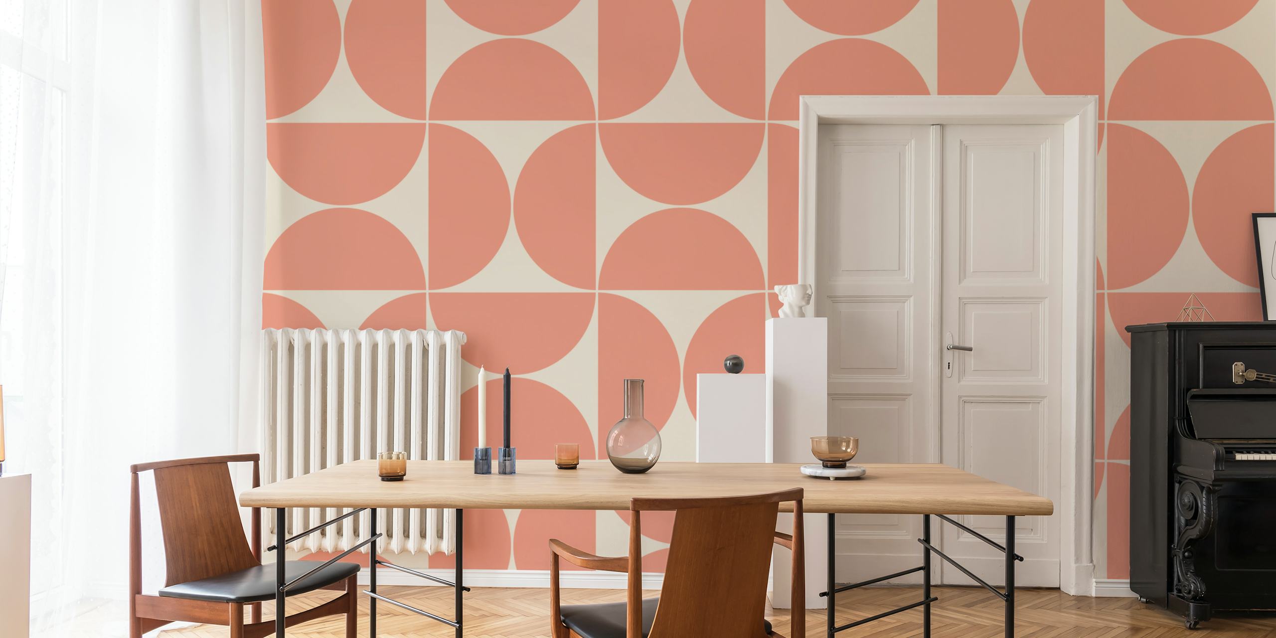 Mid-Century Modern Pattern No44 wallpaper in a room