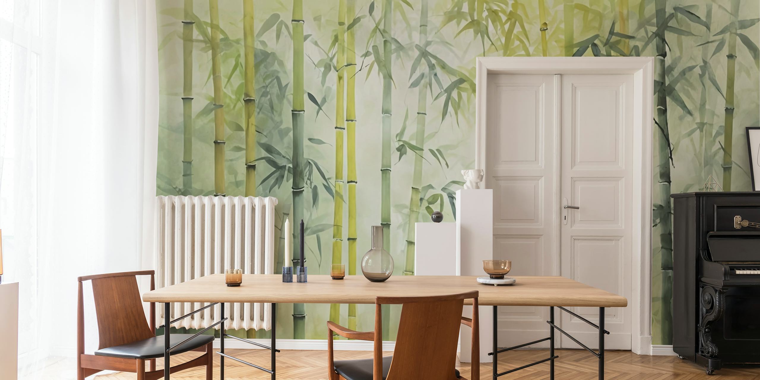 Tranquil Bamboo Haven in een kamer
