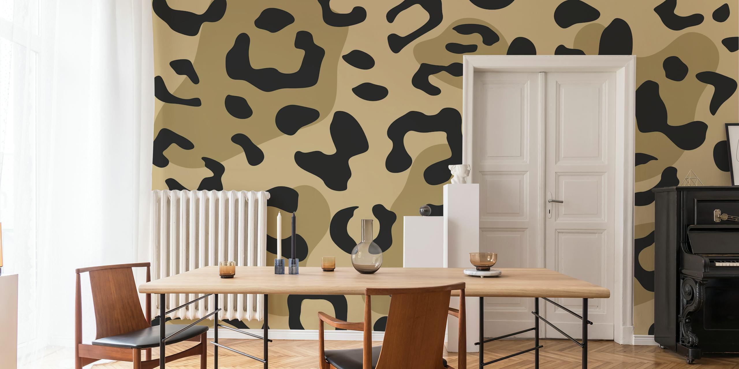 Papel pintado Urban Safari Vibes en una habitación