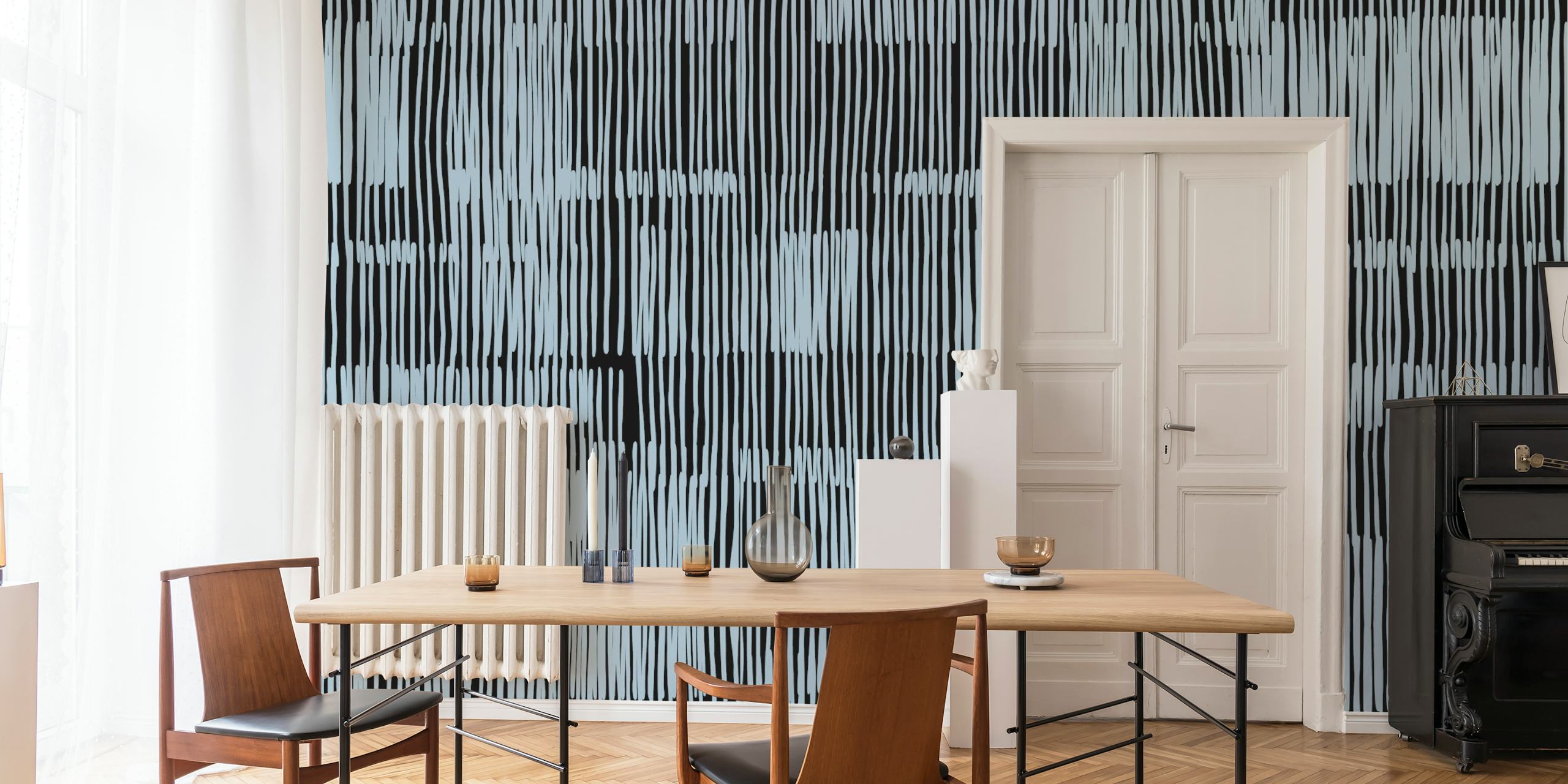 Abstract Urban Chic wallpaper in a room