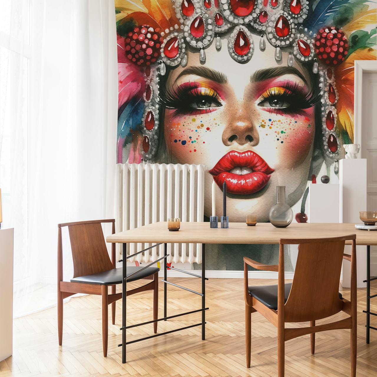 Carnival Muse of Rio wallpaper in a room