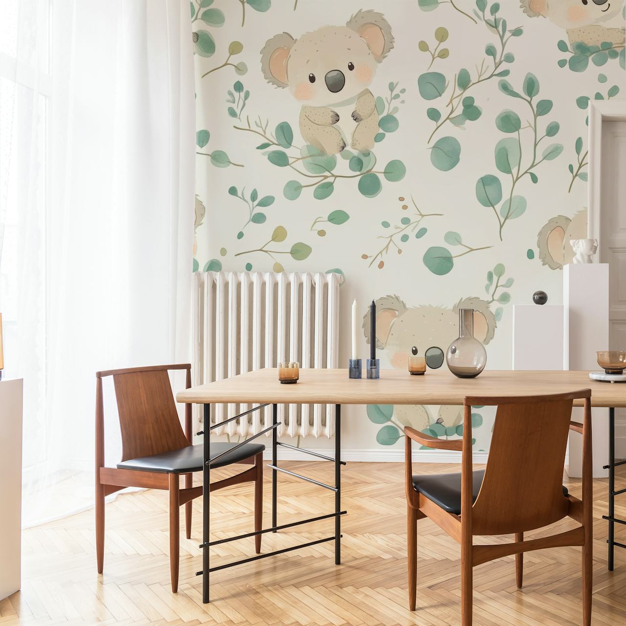 Niedliches Koala-Wanddesign in einem Raum