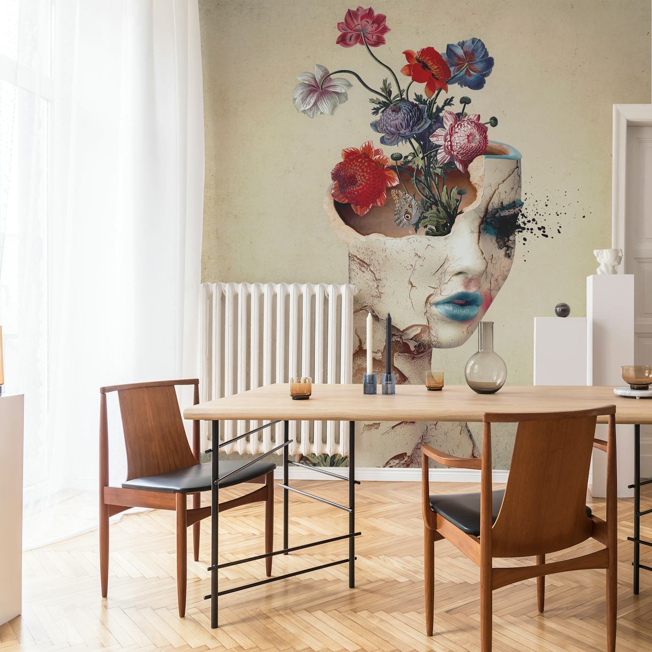 Broken Beauty wallpaper featuring floral design