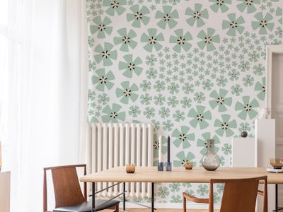 Modern Flowers Cozy Floral Decor in Sage WM
