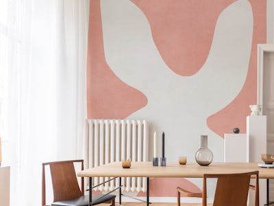 Blush Abstract Block