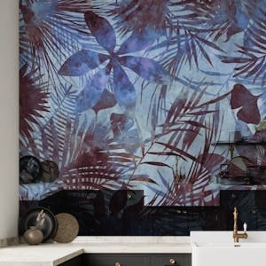 Blue Tropical Jungle Painting