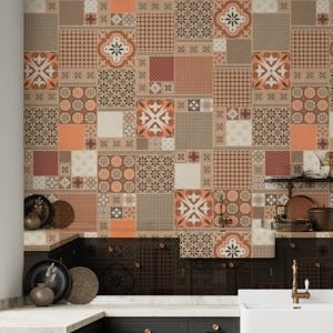 Alhambra Tiles Orange Rust
