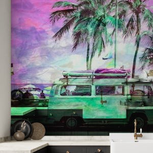Vibrant Camper Van Pop Art