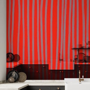 Simple Stripes Red And Grey