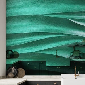 Emerald waves pattern