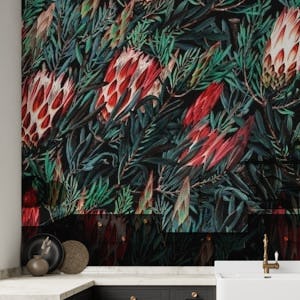 Protea Floral Night Pattern