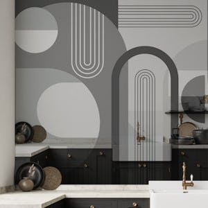 Abstract Arches in Grey