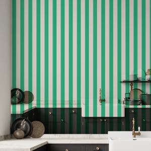 Rose and Green Stripes