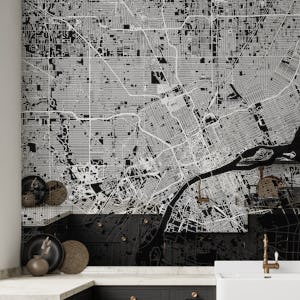 Detroit Black Map