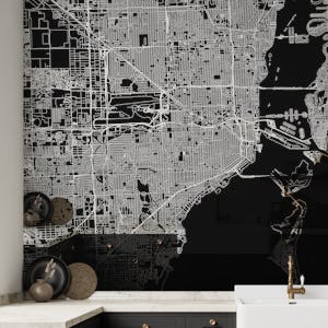 Miami Black Map