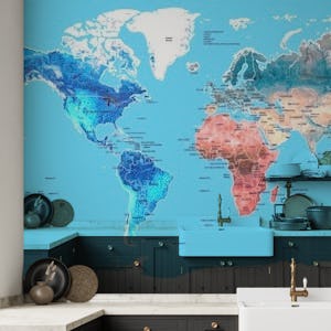 Colourful World Map