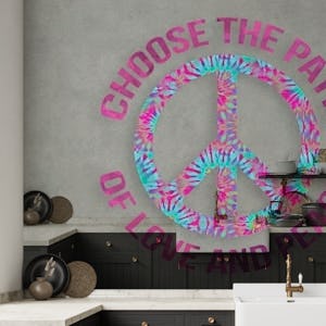 Groovy Hippie Style Peace Sign