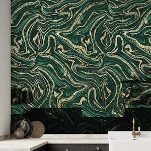 Emerald Green Gold Marble 2a