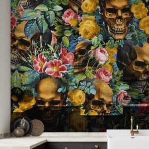 Skull and Flowers Pattern