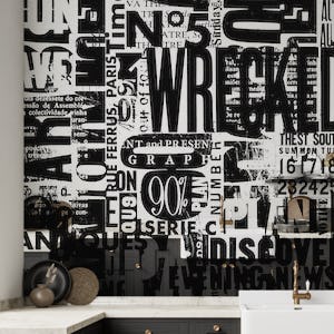Urban Style Grunge Typography With Letters And Numbers Black And White