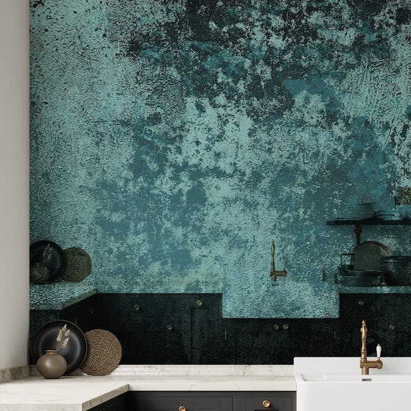 Concrete texture in teal blue