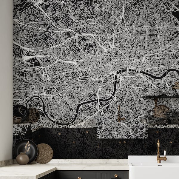 London Black Map