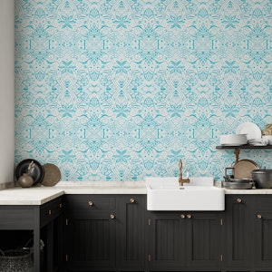 Greek Baroque Pattern Teal
