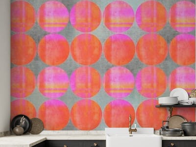 Colorful Circles On Grey