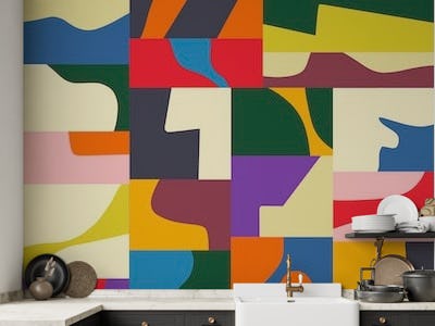 Geometric colors mosaic
