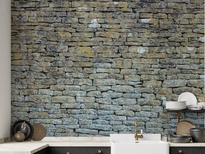 Old rustic stone wall 4