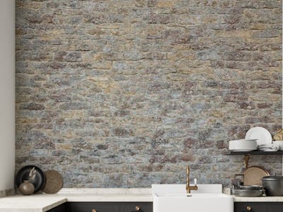 Old rustic stone wall