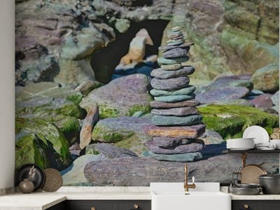 Colorful Stone Cairn