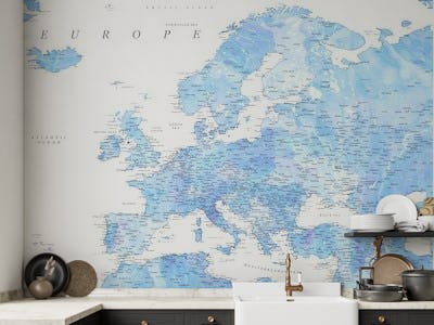 Detailed Europe map Josiah