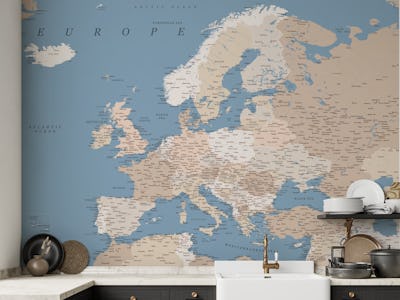 Detailed Europe map Amias