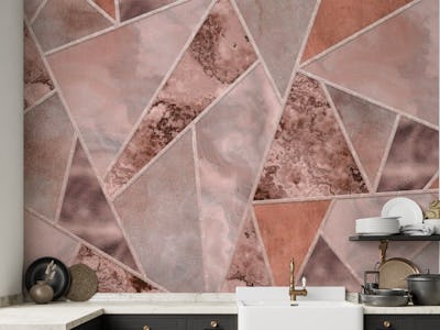 Blush Pink And Peach Marble